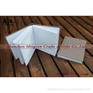 8x12 Cloth Fabric Slip-in Photo Album Book with Mounted Mats